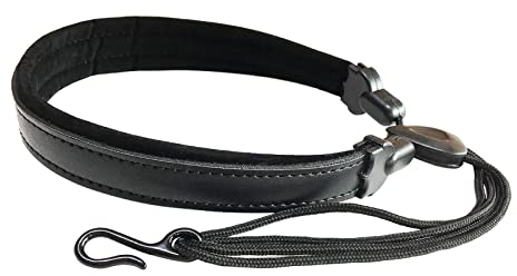technisch Gepolsterte Saxophon Neck Strap PU Alto Tenor Sopran Sax Klarinette Schulter Gurt Gürtel Harness Haken, Schmale