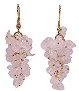 SchmuckDesignByEmma Orecchini in quarzo rosa, Gemma, Quarzo