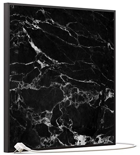 STEINFELD Bild Infrarotheizung | Deutscher Hersteller | Marmor 350-1200 Watt Rahmen schwarz (350 Watt, 069 Marmor Schwarz)