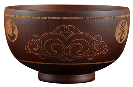 Sculpture De Style - Bol En Bois Pour Riz Nouilles Et Vaisselle Décorative