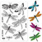 GLOBLELAND Libelle Klare Stempel Insekten Silikon Klare Stempel Siegel für Karten Basteln DIY Scrapbooking Fototagebuch Album Dekoration