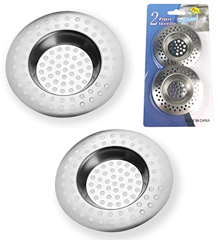 Rubigo Sink Drainer Plug Hair Catcher – Stainless Steel Shower Drain Cover, Bath Plug Hole Strainer, Kitchen Sink Hole Cover, Drain Filter Stopper for Hair and Food Debris – 7.7cm - 90 Hole (4)