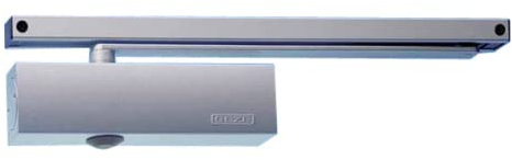 stahl-design-tebart Geze TS 3000 V Cierrapuertas para aplicaciones versátiles, tamaño EN 1-4, paquete completo con riel deslizante plata EV1, nº:028348, SDT34669-001