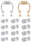 Rajnard 14Pieces Faux Piercing Nez Anneau Faux Piercings de Nez Acier Chirurgical Faux Septum Piercing Faux Helix Tragus Piercing Faux Lèvres Labret Faux Piercings pour Femmes Hommes