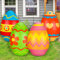 4 Stück 61 cm Ostereier, buntes Ei, aufblasbare Outdoor-Dekorationen für Ostern, drinnen und draußen, Hof, Garten, Rasendekoration (stilvoll)