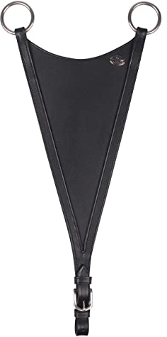 QHP Martingal-Gabel Geschlossen Leder (Pony, schwarz)