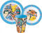 Microwave Safe 3pcs Cartoon Character Dinner Tableware Set Plate, Bowl & Cup, BPA Free re-usable Plastic (Pokemon)