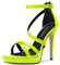 Castamere Donna Spillo Alto High Piattaforma Tacco Heel Aperte sulla Punta Cinturino alla Caviglia Sandali Cerniera Feste Dress 12 CM Heels Verde Lime 36 EU