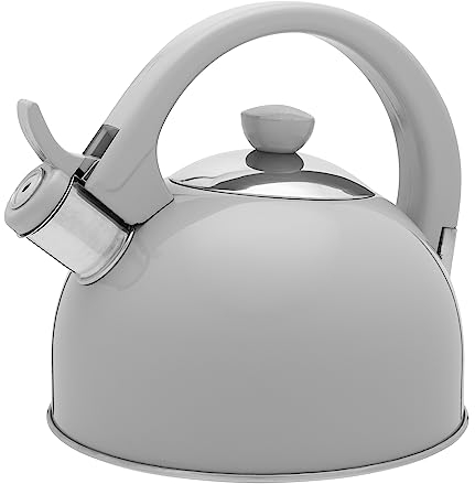 Galicja wasserkessel edelstahl Molly – Flötenkessel gasherd – wasserkocher herd – pfeifkessel gasherd – Flötenkessel Wasserkessel – wasserkessel induktion – 1,7l Grau