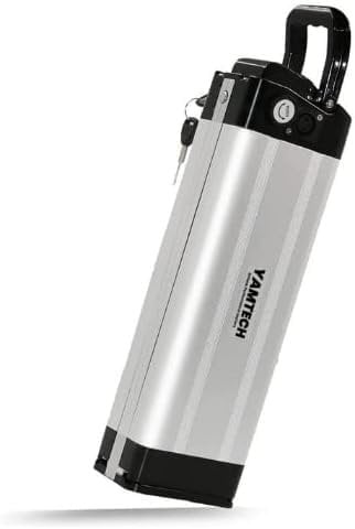 YAMTECH Ebike Battery Battery Seat Tube Silver Fish 2-pin 36V10Ah8650 Cell For Electric 10ah 2-Pin Bike Battery for Electric Bicycle Bike Scooter compatible with all electric bikes (10-Ah)