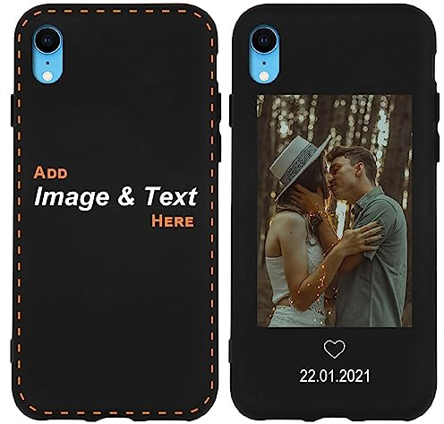 KX-Mobile Schwarze Silikonhülle für iPhone XR Handyhülle selbst gestalten - Schwarze Hülle - selbst gestaltet/personalisiert - Deine Hülle mit Deinem Design