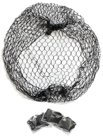 5x Black Slumber Hair Net - Thicker Black Sleep In Hair Net Elasticated edge