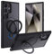 Holidi für Samsung Galaxy S24 Ultra Hülle, Magsafe mit Ring Halter Ständer, Handyhülle S24 Ultra Case mit Ständer Handy Ring Militärischer Schutzhülle Galaxy S24 Ultra Case, Schwarz