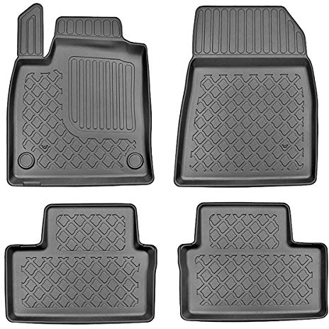 Mossa - TPE Fußmatten Auto kompatibel mit Mitsubishi Colt VII Hatchback (10.2023- ) auch mit Hybridantrieb - schwarz Automatten Autoteppiche - G