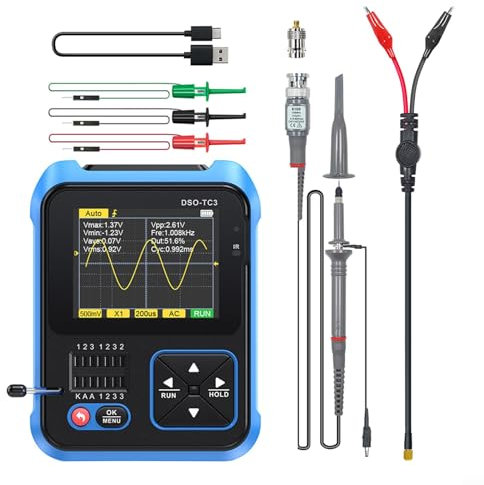 Oscilloscope numérique, Oscilloscope DSO-TC3, 3 en 1 portable et transistor numérique portable et générateur de signal (en option)