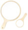 XingFuDM 2 Stück Rundschreiben Handspiegel mit Holz - 21cm und 8cm Durchmesser runde Holzspiegel mit Griff für Make up Haare Schneiden Rasieren Salon Gesichtspflege