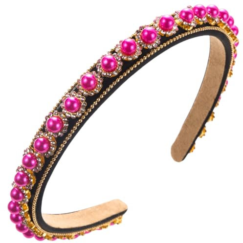 scicent Perlen Haarband Braut Mädchen Faux Perle Haarreifen Damen Hochzeit Braut Perlen Stirnbänder Hochzeit Haarschmuck Bride Haarreif - 27118