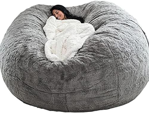 Riesiger Fell-Sitzsack für Erwachsene und Kinder, Wohnzimmermöbel, großer Sitzsack, Stofftier-Aufbewahrung, Faule Sofa-Bett-Abdeckung