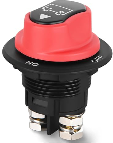 Gebildet Interruptor de Desconexión de Batería 100A Aislador de Desconexión Maestro 12V-32V Interruptor de Corte de Energía de Encendido y Apagado Resistente al Agua para Coches RV ATV UTV Yate