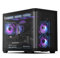 darkFlash Micro-ATX Gaming PC Case, Dual-Chamber MATX PC Case with 3 x 120mm ARGB Fans, Panoramic View Tempered Curve Glass Computer Case, USB 3.0 Port, Supports Dual 360mm AIO, Black(DPW90M)