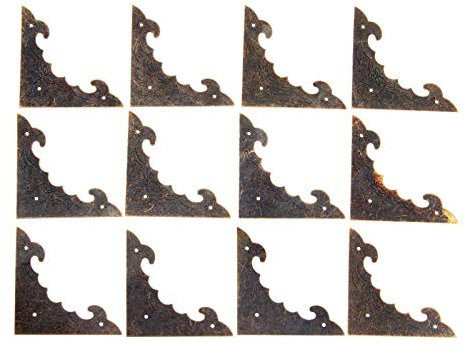 Protezione angolare Protezioni angolari in metallo 12 pezzi 40/58mm decorazione staffa angolare gioielli antichi scatola di legno piede gamba protezione angolare artigianato raccordi for mobili hardwa