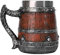 Boccale da birra - Boccale da birra tedesco artigianale, Boccale da birra classico | Boccale da cocktail a doppia parete in acciaio inossidabile a forma di barile in legno simulato da 550 ml con