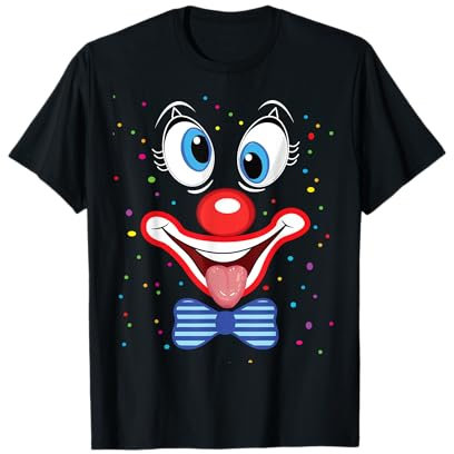 Karnevalskostüm Fasching Kostüm Lustige Clown Konfetti T-Shirt