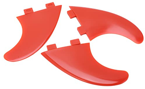 Culnflun Surfboard-Flossen, Glasfaser-Thruster-Flossen-Sets, für Longboard Upright Paddle Board, Rot