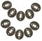 DOITOOL Lot De 10 Cache-Serrures Ovales Plaqués Pour Tiroir Commode Meuble Serrure Alliage De Zinc Marron Foncé