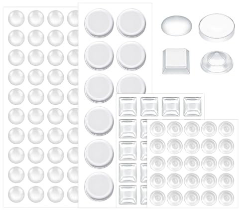 YUMIPDD 107 Pezzi Ammortizzatore di Colpi, Gommini Silicone Paracolpi per la Protezione Parete, Trasparente Gommini Adesivi, Paracolpi Adesivi Piedini di Protettivi, per Porte, Mobili, Laptop, Cassett