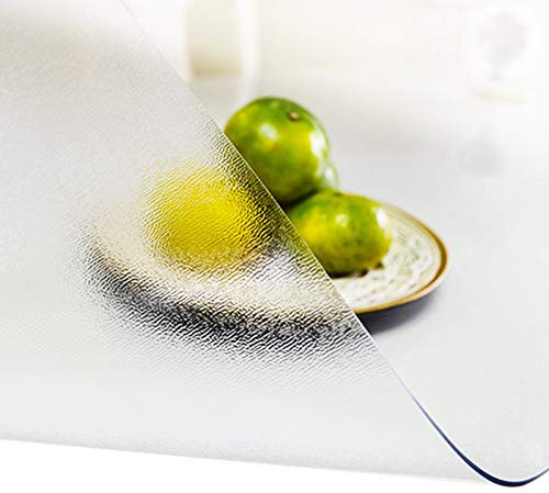 AGLZWY Protecteur de Couverture de Table en PVC, Nappe de Table en Verre Souple de 1,5/2/3 mm d'épaisseur, 17 Tailles (1.5mm,140x140cm)