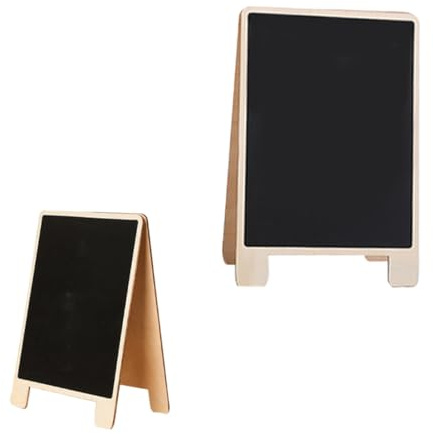 Operitacx 2 Stück Doppelseitige Holz Kreidetafel mit Stand Teiliges Mittlere und Große Rechteckige Schiefertafel für Büro und Zuhause als Praktische Message Boards und Kreative Zeichentafel
