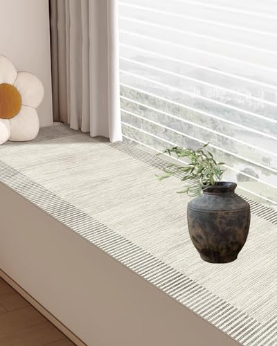 Fensterbank Innen Fensterbankmatte mit Minimalistischen Linien für Pflanzen, Kleine Wasserdichte Dekorative Unterlage für Esszimmer und Küche, Dünne, Verstellbare(59x10in/150x25cm)