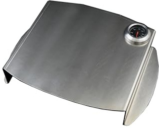 LEHNERT Pizzahaube passend für Weber Q1200 inkl. Thermometer Pizzacover Edelstahl