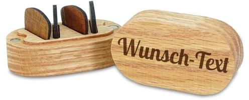 keepdrum Plektrum-Box inkl 4 Gitarren-Picks Plectrum mit personalisierter Gravur