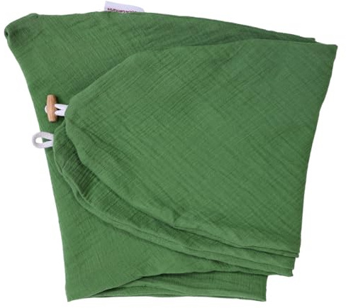 HOBEA-Germany Stillkissenbezug für Stillkissen 190cm Designs (Musselin Matcha grün)