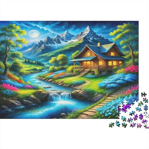 Cabin Adult 1000Stück Recycliert für Erwachsene Jigsaw Puzzle Bildend Entspannung Familienspiel Geschenk 38x26cm/1000pc Hochwertig Langlebig