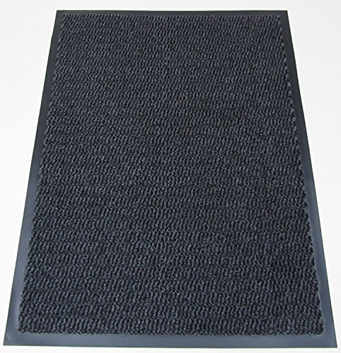 TrendMakers Machine Washable Grey Black Heavy Quality Non Slip Hard Wearing Barrier Mat/Dirt Trapper - 15 Sizes (40cm x 60cm)