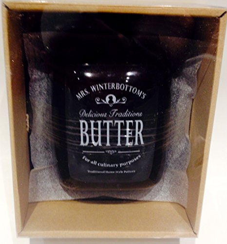 Mrs Winterbottom Ceramic Butter Dish - Black ceramic Butter Dish