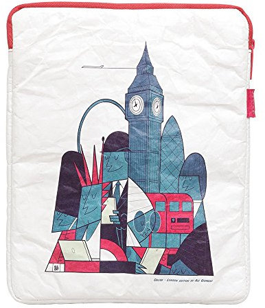 Oblige OBPD6040 London Tasche Case Cover Sleeve für Apple iPad 1/2/3/4 blau/weiß