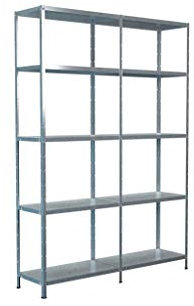 Schulte Regalwelt Lagerregal mit 10 PowerMAX-Fachböden verzinkt, 200x140x35cm, Steckregal mit einfacher Montage ohne Verschrauben, Traglast je Boden 85 Kg
