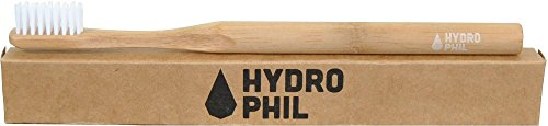 HYDROPHIL - Zahnbürste Mittelweich Natur - Nachhaltig aus Bambus produziert - 100% Vegan - Besonders sanft zum Zahnfleisch - Borsten aus Nylon