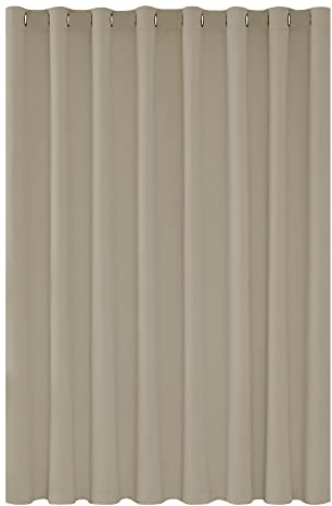 Deconovo Blickdichte Vorhang mit Ösen Dekorationsstil Kinderzimmer Gardinen Dicke Thermovorhang Kälteschutz Thermogardine Hitzeschutz, 214x254 cm(HöhexBreite), Beige, 1 Stück
