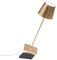 Zafferano, Poldina Pro Lampe mit Goldfarbenes Blatt, Kabellose, Wiederaufladbare Tischlampe mit Touch Control, Für den Innenbereich Geeignet, Dimmer, 2200-3000 K, Höhe 38 cm