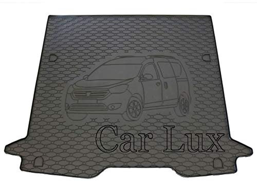 Car Lux AR05648 - Alfombra protector de goma para maletero para el Dacia Dokker desde 2012-