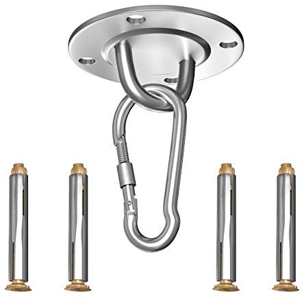 CCLIFE Gancio per Soffitto Supporto Gancio da soffitto Acciaio Inossidabile Gancio 304 Suspension Ancoraggio da Parete Fino a 500KG (U)-ZERRO