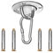 CCLIFE Crochet de Fixation au Plafond Support de Plafond pour Sac de Frappe, Crochet de Plafond en Forme de U avec Mousqueton à vis Suspendue, Max. 200 kg-ZERRO