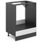 Vicco Herdumbauschrank R-Line, Weiß Landhaus/Anthrazit, 60 cm ohne Arbeitsplatte