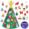 3D Albero Natale Feltro con luci per Bambini Regalo 90 cm Albero di Natale in Feltro Stump Stereo Bambino Magico Conico 20 Piccoli Ornamenti della Staccabili regali