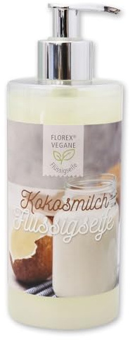 Vegane Flüssigseife mit Kokosmilch im Spender 400 ml